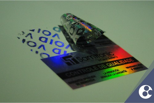 Etiquetas adesivas holográficas